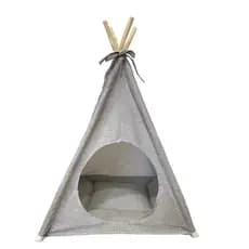 Cabana toca tenda Pet cães e gatos Round cinza