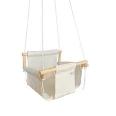 Balanço cadeirinha infantil para crianças cor neutra off white cru