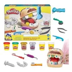 Conjunto Brincando De Dentista Massinha Play Doh Com 16 Peças  – Hasbro