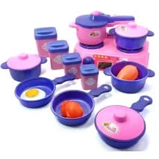 Cozinha Divertida 12 Brinquedos Faz De Conta Menina Play Cooker Panela Ovo Panela De Pressão Fogão