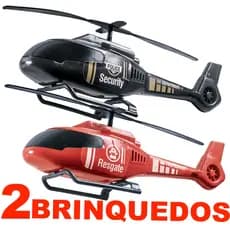 Kit Com 2 Aeronaves - Helicóptero Bombeiro E Polícia Em Ação