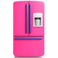 GELADEIRA TRIPLEX GRANDE DE BRINQUEDO COM COPO SAI AGUA FAZ DE CONTA PARA MENINA ROSA
