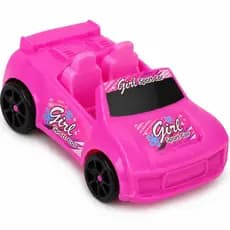 Carrinho Conversível Rosa Infantil Girl Sport Carro de Brinquedo Menina Plástico Resistente
