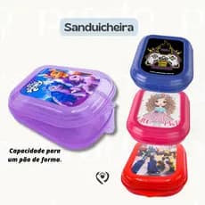 Lancheira Porta Pão Sanduiche Infantil Plasvale Kids