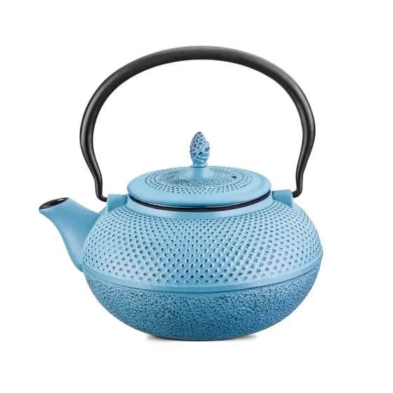 Chaleira De Ferro Azul Com Cesto De Inox Mta - 8182