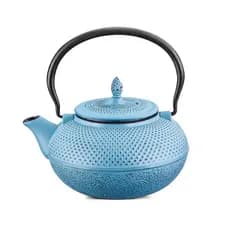 Chaleira De Ferro Azul Com Cesto De Inox Mta - 8182