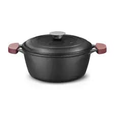 CAÇAROLA DE FERRO FUNDIDO TAMPA DE FERRO MTA 24CM 4,0 LITROS 8411