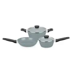 CONJUNTO DE PANELAS 3 PEÇAS MTA LINHA CARMELA SILVER CERÂMICO