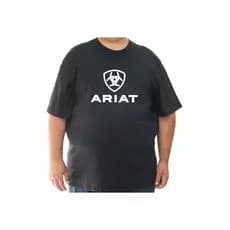 Camiseta Plus Size Ariat Básica Masculina Algodão despojada