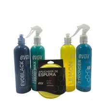 Kit Carro Novo Project Car Evox 5 Produtos Lemon Stronder Evoblack Ceramic Liquid Aplicado De Espuma