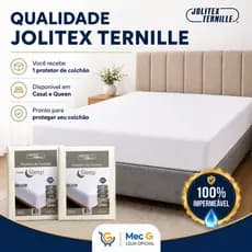 Protetor de Colchão 100% Impermeável Jolitex Casal Silencioso Elástico Protetor Queen Antiácaro