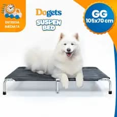 Cama para Cachorro Suspensa Elevada Pet Cães 105x70cm Tamanho GG Até 70kg Dogets