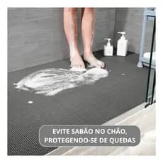 Tapete Antiderrapante para banheiro, box, piscina, lavanderia, grid, borracha, furado, vazado