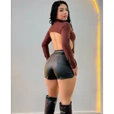 Body Manga Longa com Abertura para o Dedo Costas abertas Ajuste Perfeito