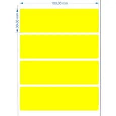 ETIQUETA 100X30-1CARREIRA BOPP R/32M AMARELO CW