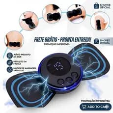 Mini Massageador Elétrico Portátil Recarregável Alívio De Dores Musculares Pescoço Costas Pernas Pronta Entrega