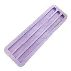 Molde de Silicone para Resina Trio de Caneta Lisas Finas - 3 cavidades (14,8 cm) (largura: 0,8cm)