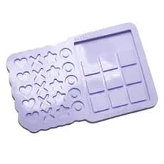 Molde de Silicone para Resina Jogo da Velha pequeno - 21 cavidades (7,4 cm)