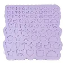 Molde de Silicone para Resina Paleta Fillers Fofinhos - 79 cavidades (entre 0,9 (menor) e 1,7 (maior) cm)