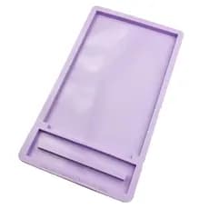 Molde de Silicone para Resina Placa Pix Retangular Invertida - 2 cavidades (15 cm)