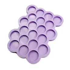 Molde de Silicone para Resina Paleta de Círculo sem furo - 21 cavidades (3 cm)