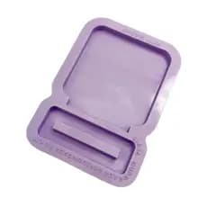 Molde de Silicone para Resina Placa Quadrada Arredondada Pequena - 2 cavidades (6 cm)