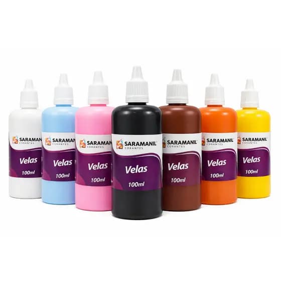 Corante Líquido Saramanil 100ml para Velas Sabonetes Artesanato Criativo Cores Vibrantes e Intensas