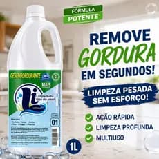 Desengordurante Potente 1L Remove Gordura Pesada Fogão Cozinha Air Fryer Forno Geladeira Multiuso