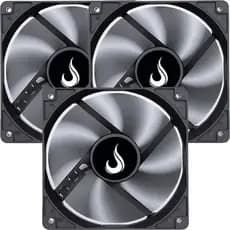 Kit 3 Cooler Fan 12cm 120mm Gabinete Gamer Pc S/ Led Rise Mode