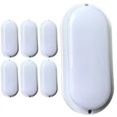Kit 7x Arandela Tartaruga Sobrepor LED Até 20W IP65 6000K Bivolt Externa/Interna Com Acabamento