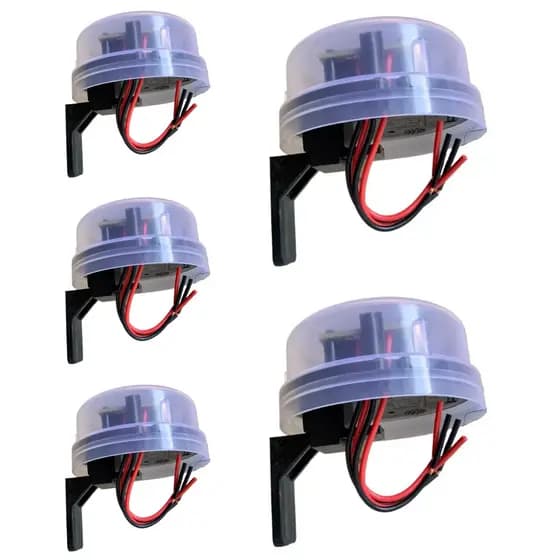 Kit 5x Relé Fotocélula Corujito Qualitronix Iluminação Automática Bivolt Com Suporte Original