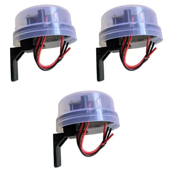 Kit 3x Relé Fotocélula Corujito Qualitronix Iluminação Automática Bivolt Com Suporte Original