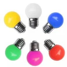 Kit 2x Lâmpada Bolinha Decorativa G45 E27 3w 110v Várias Cores