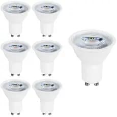 Kit 7x Lâmpada Mini Dicróica LED MR11 4W Bivolt GU10
