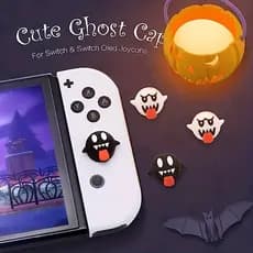 4pcs Novo Silicone Fantasma Luminoso Tampa Protetora De Joystick Para A Capa Switch Oled NS Lite Joycon