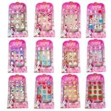 Kit 60 Unhas Postica Infantil Decoradas Adesivo Revenda