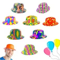 Kit 4 Chapéu Coquinho Festa Balada Carnaval Colorido Plástico