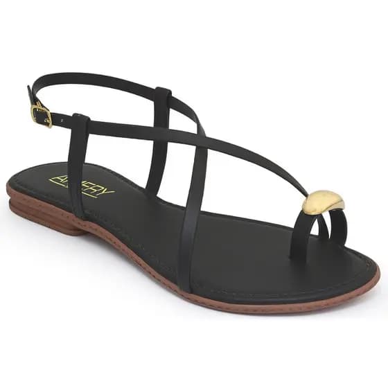 Sandália Rasteira Feminina Amery Shoes Tiras Cruzadas - Confortável e Elegante