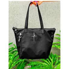 Bolsa Shopper Nylon FÉ de Ombro Clean Esportiva Academia Bags Gym Masculino Feminino Ziper Vertical Frontal Resistente