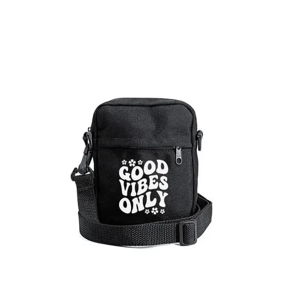 Shoulder Bag GOOD VIBES Transversal Unisex Mini Masculina e Feminina