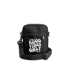Shoulder Bag GOOD VIBES Transversal Unisex Mini Masculina e Feminina