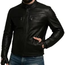 Jaqueta De Couro Masculina Estilosa Homens