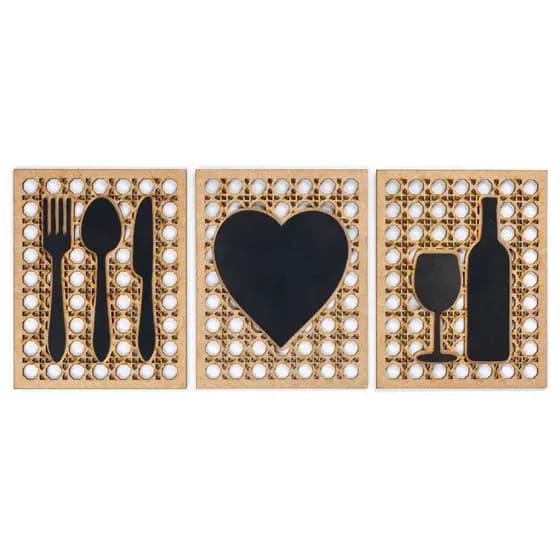 Quadro decorativo para cozinha moderna gourmet