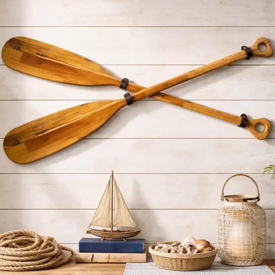 Remo decorativo de madeira Kit Com 2 Remos