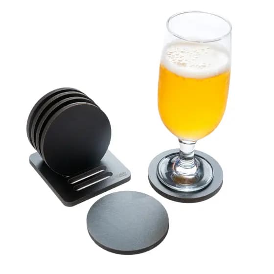 Kit Porta Copo Madeira MDF Bolacha Porta Copos Sousplat de Copo Descanso de Copo, Porta Copo Bolacha