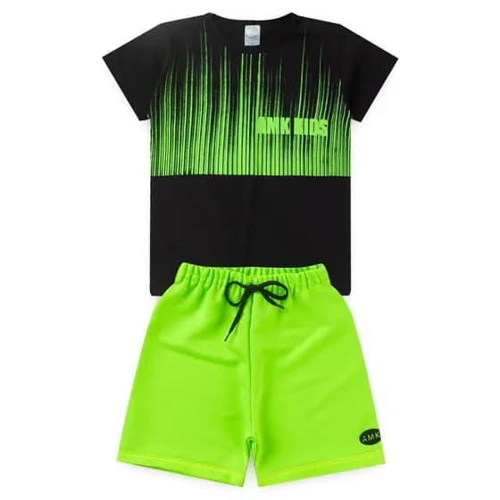 Conjunto Infantil Menino Roupa de Criança masculino Bermuda e Camiseta L21