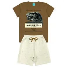 Conjunto Infantil Menino Roupa de Criança masculino Bermuda e Camiseta Atacado Barato L39