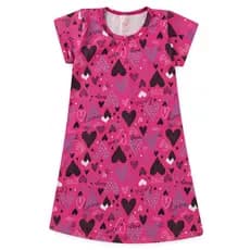 Vestido Infantil Menina Cotton Feminino Estampado E Ribana Canelada l70