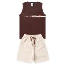 Conjunto Infantil Menino Masculino Camiseta e Bermuda L07