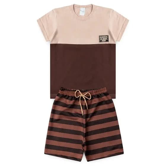 Conjunto Infantil Verão Camiseta e Bermuda Menino L53